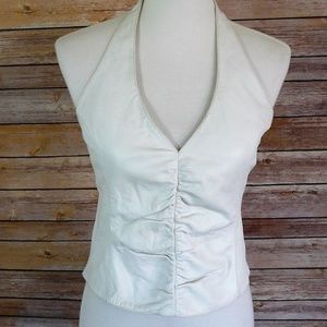 Wilson Leather White Halter Top